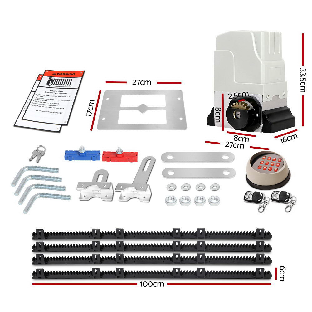 LockMaster Automatic Sliding Gate Opener Kit Keypad 4M 1800KG - Image 2