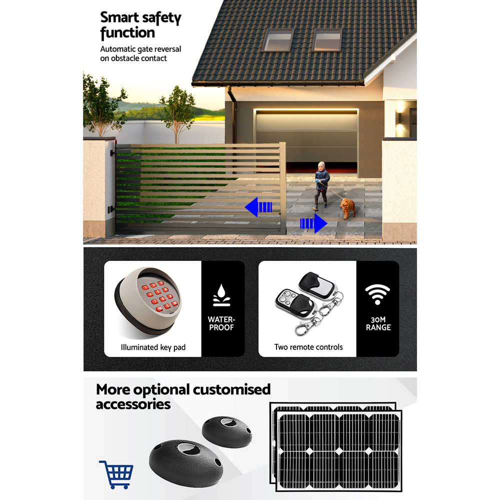 LockMaster Automatic Sliding Gate Opener Kit Keypad 6M 1800KG - Image 6