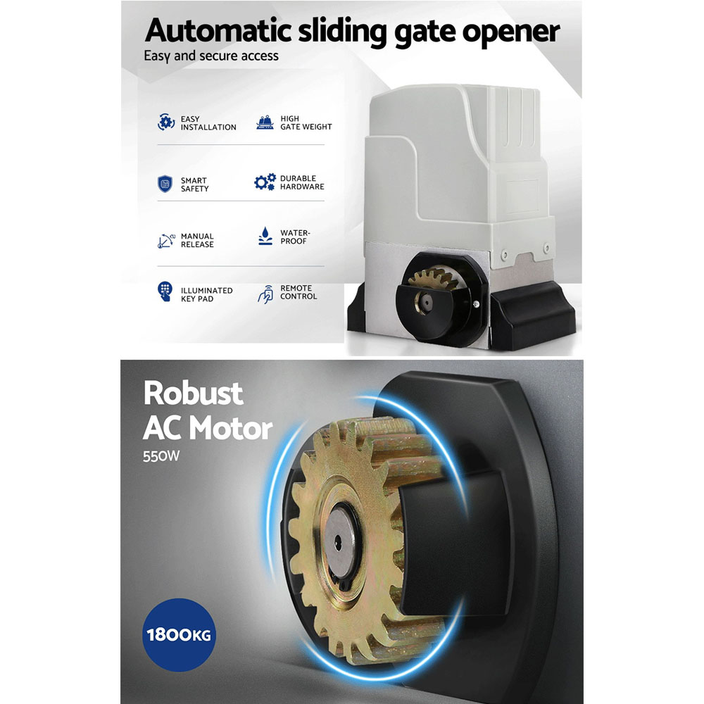 LockMaster Automatic Sliding Gate Opener Kit 6M 1800KG - Image 4