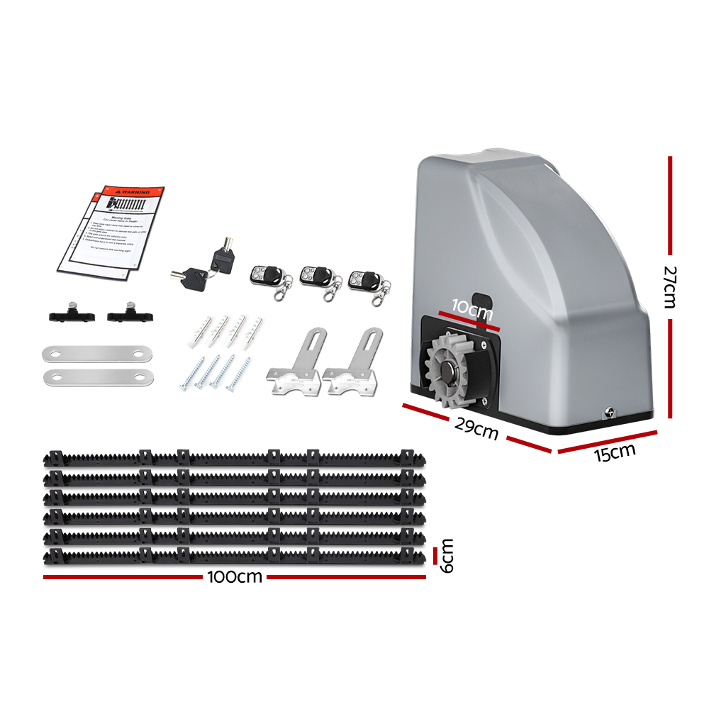 LockMaster Automatic Sliding Gate Opener Kit Keypad 6M 800KG - Image 2