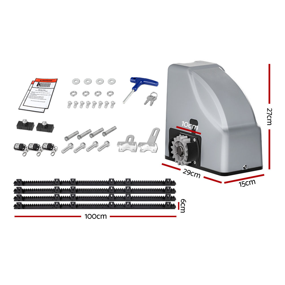 LockMaster Electric Sliding Gate Opener 800KG Keypad 4M - Image 2