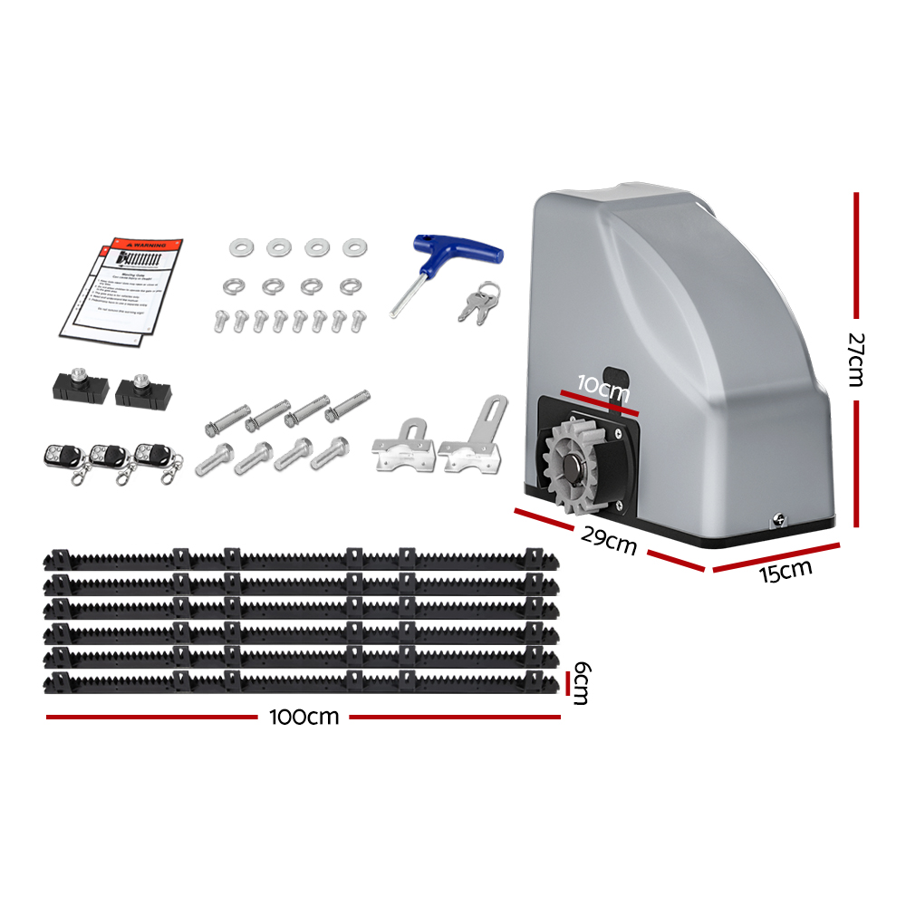 LockMaster Electric Sliding Gate Opener 800KG 6M Hardware Kit - Image 2
