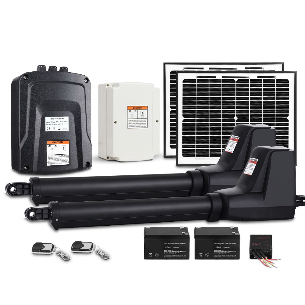 Lockmaster Dual Swing Gate Opener 800KG 20W Solar Panel - Image 1