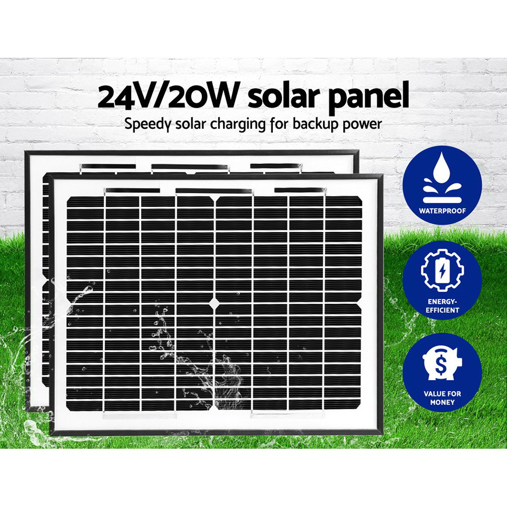 Lockmaster Dual Swing Gate Opener 800KG 20W Solar Panel - Image 5