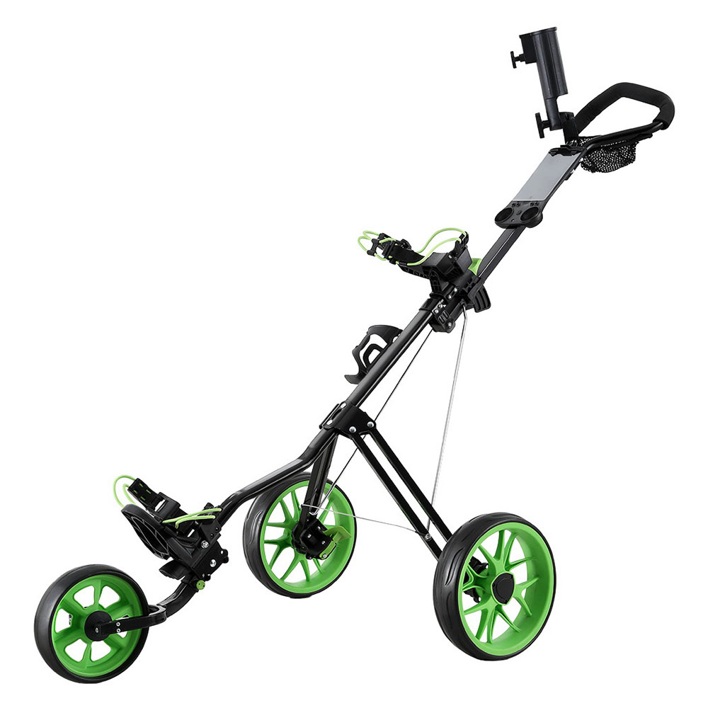 Everfit Golf Buggy Quick Folding Trolley Golf Cart 3 Wheels Height Adjustable - Image 1