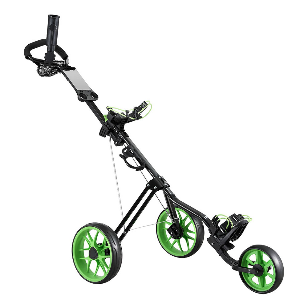 Everfit Golf Buggy Quick Folding Trolley Golf Cart 3 Wheels Height Adjustable - Image 3