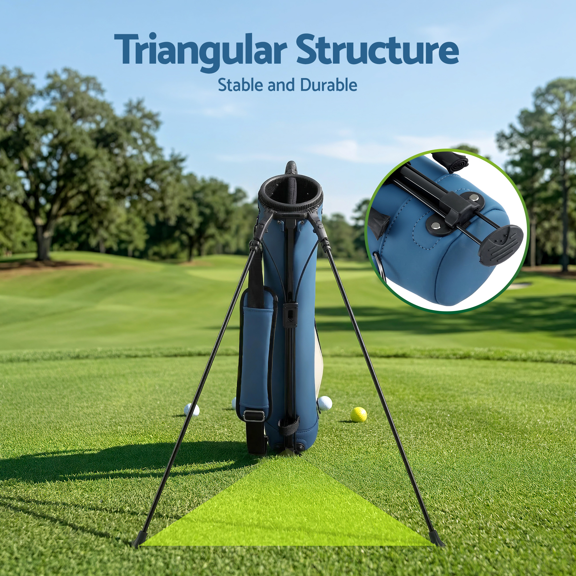 Everfit Golf Stand Bag Lightweight Sunday Pitch And Putt Bag Blue - Image 5