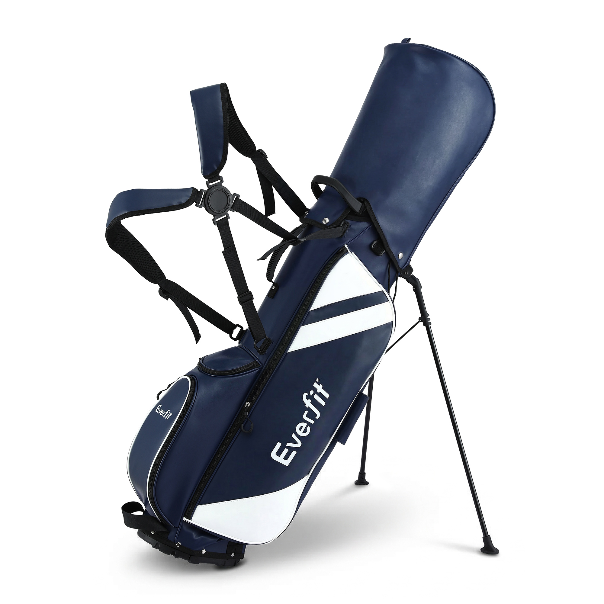 Everfit Golf Stand Bag Lightweight Carry Bag Dual Strap Club Divider Blue - Image 1