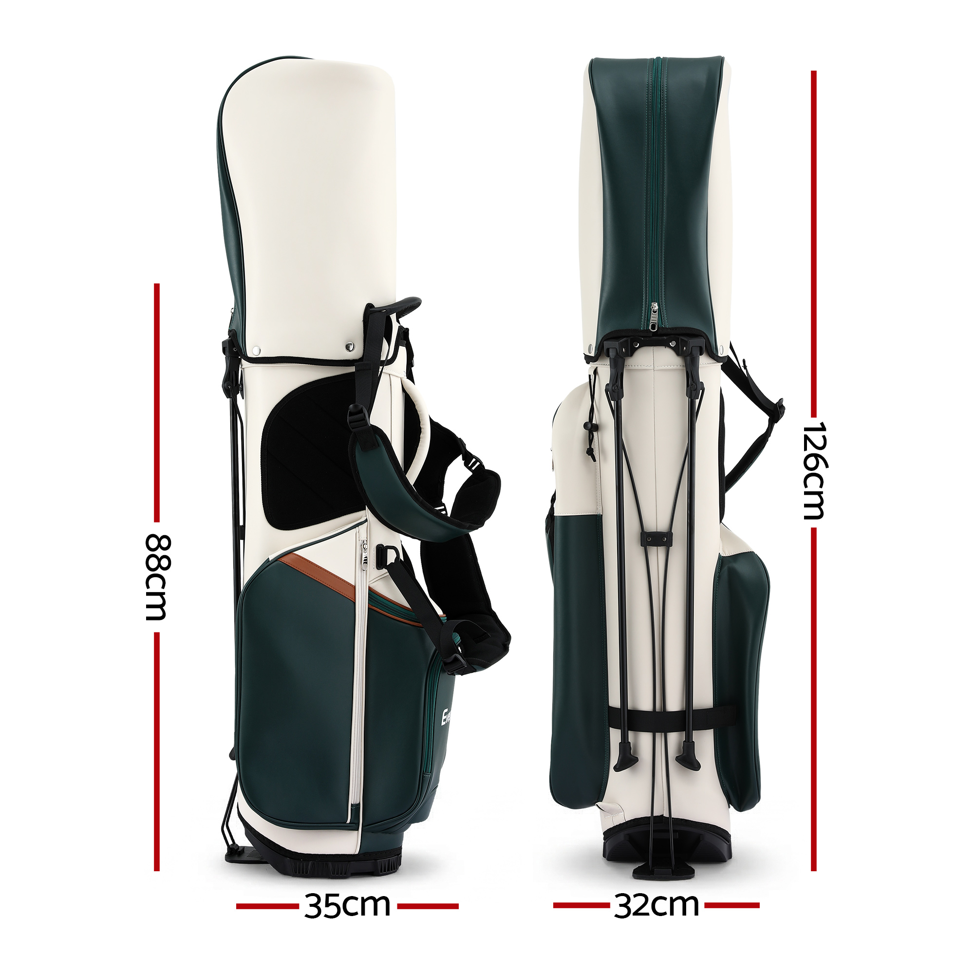 Everfit Golf Stand Bag Lightweight Carry Bag Dual Strap Club Divider - Image 2