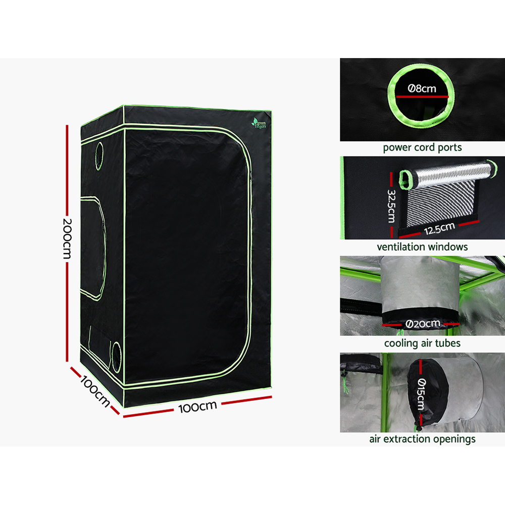 Green Fingers Grow Tent Light Kit 100x100x200CM 4500W LED Full Spectrum - Image 4