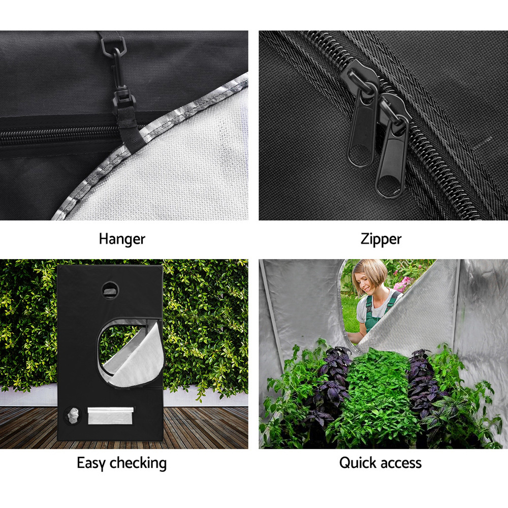 Greenfingers Grow Tent 120x120x200CM Hydroponics Kit Indoor Grow System Black - Image 6