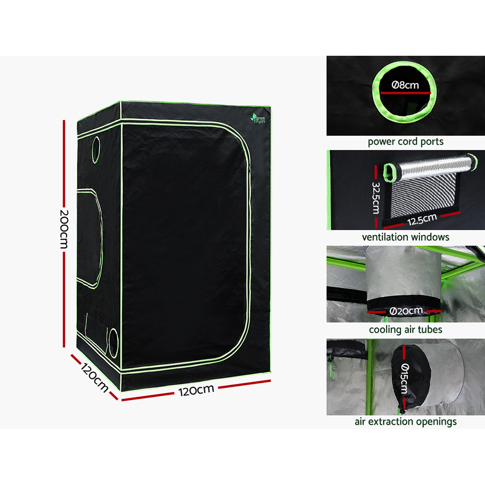 Green Fingers Grow Tent Light Kit 120x120x200CM 4500W LED Full Spectrum - Image 4