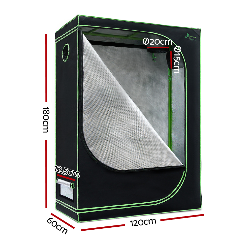 Greenfingers Grow Tent 120x60x180CM 1680D Hydroponics Kit Indoor Plant Room System - Image 2