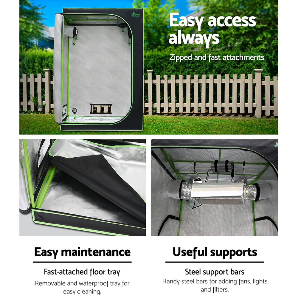 Greenfingers Grow Tent 120x60x180CM 1680D Hydroponics Kit Indoor Plant Room System - Image 6