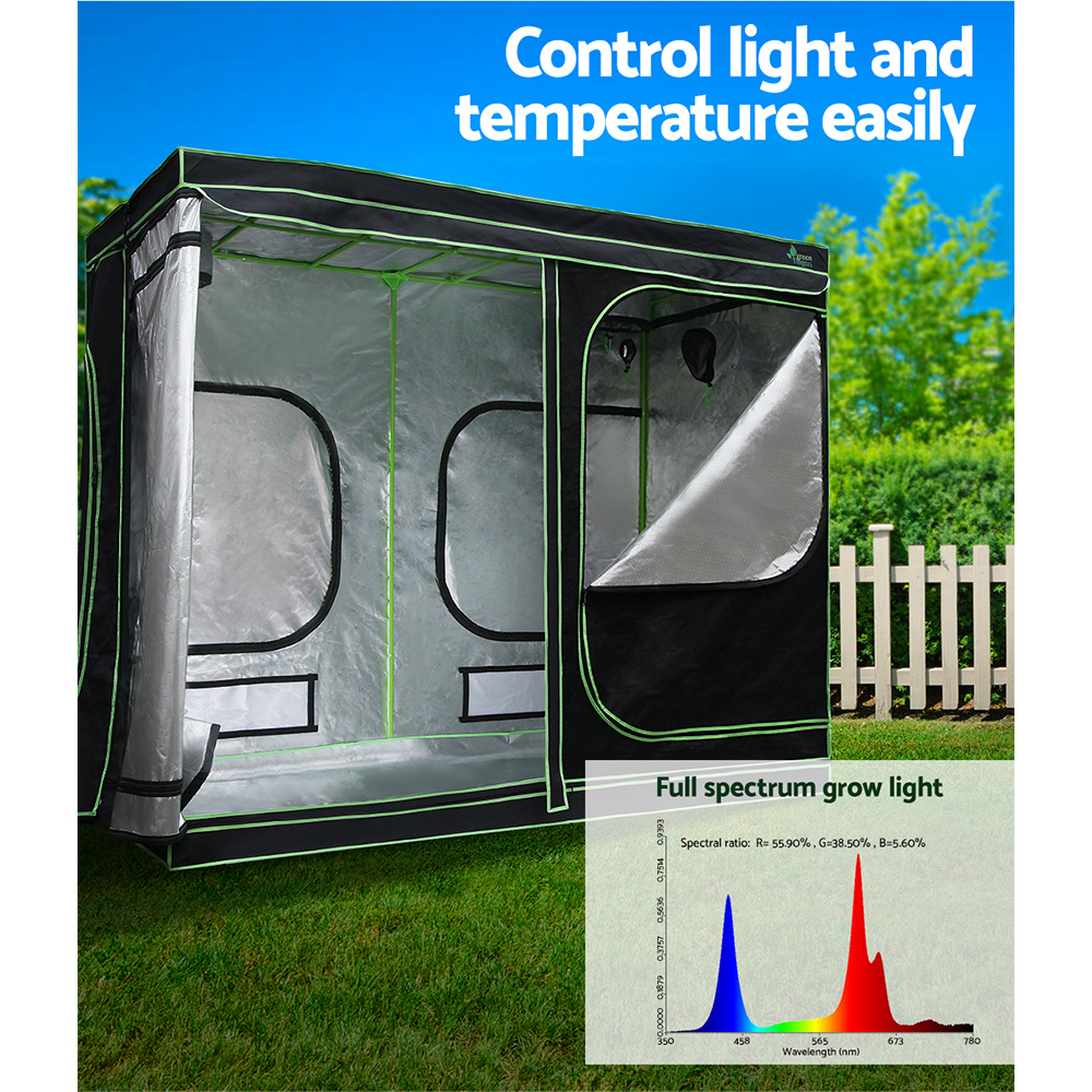Green Fingers Grow Tent Light Kit 240x120x200CM 4500W LED Full Spectrum - Image 3