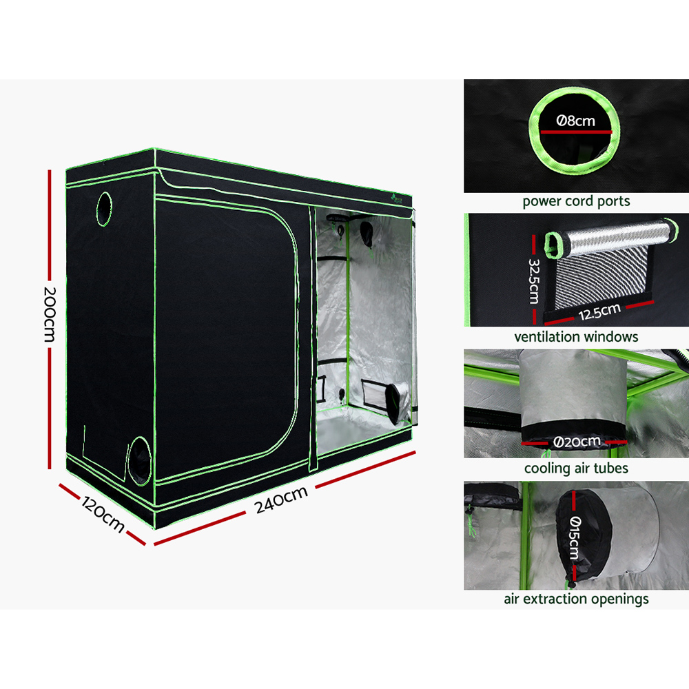Green Fingers Grow Tent Light Kit 240x120x200CM 4500W LED Full Spectrum - Image 4