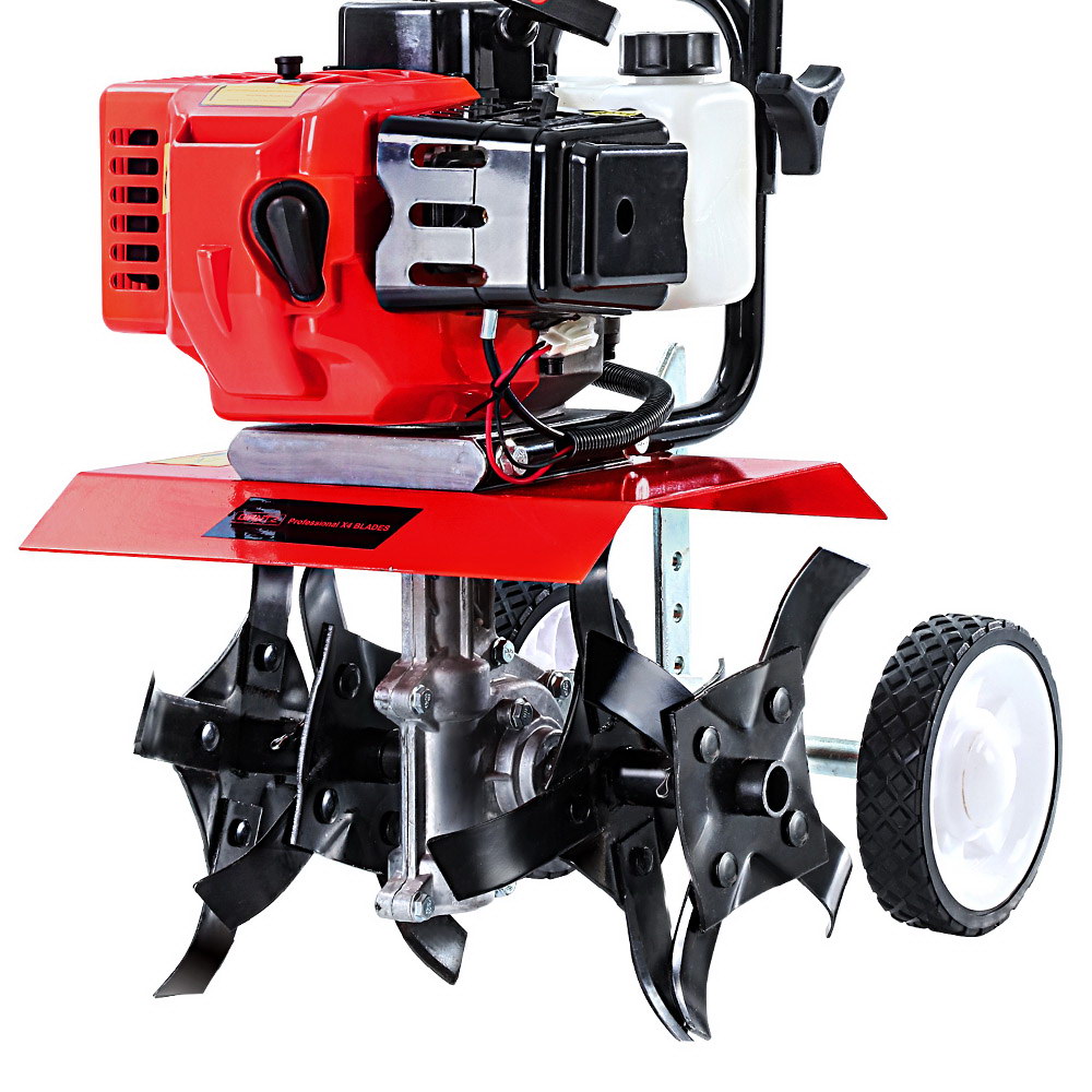 Giantz 65CC Tiller Rototiller Garden Cultivator 4 Blades Soil Power Rotary Hoe - Image 3