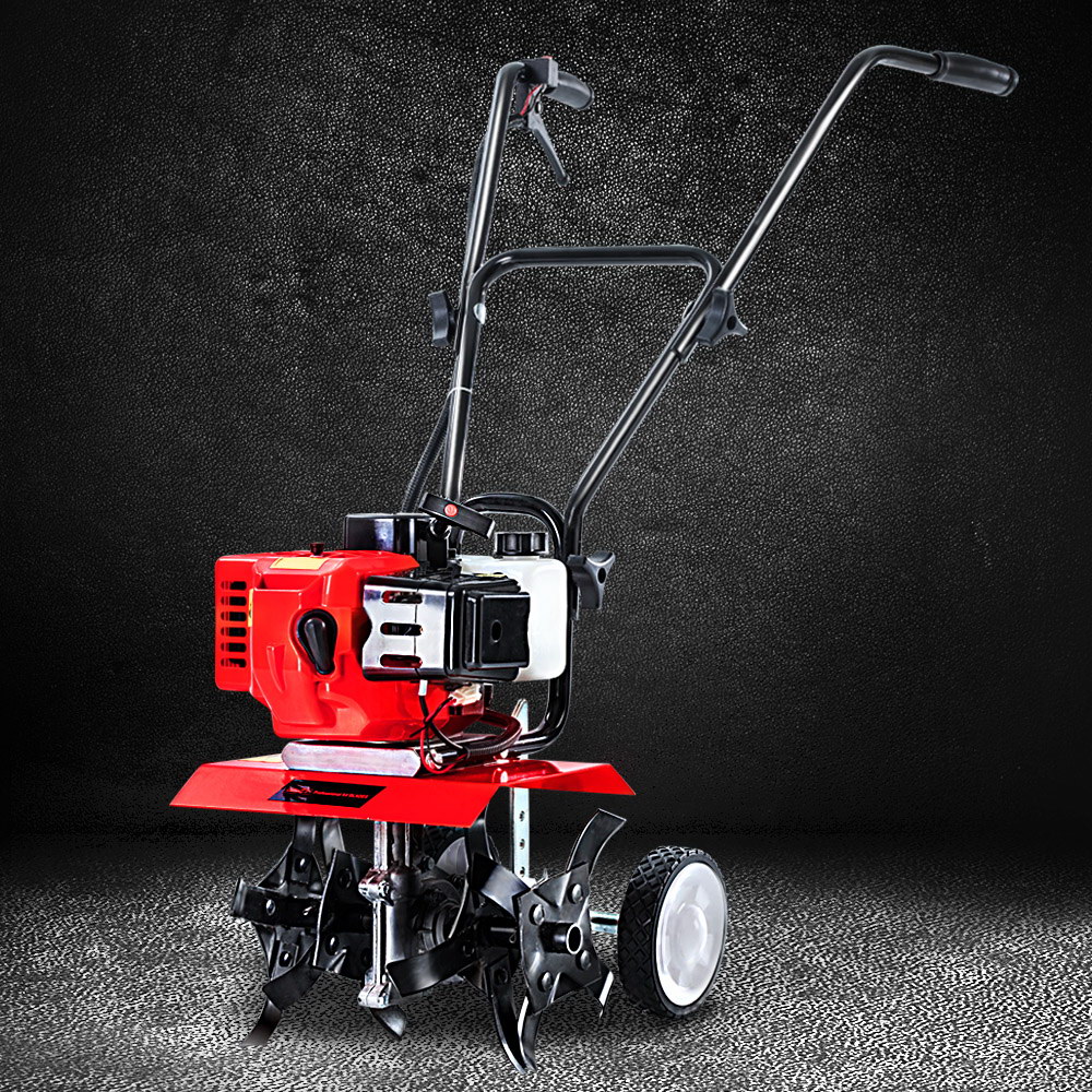 Giantz 65CC Tiller Rototiller Garden Cultivator 4 Blades Soil Power Rotary Hoe - Image 8