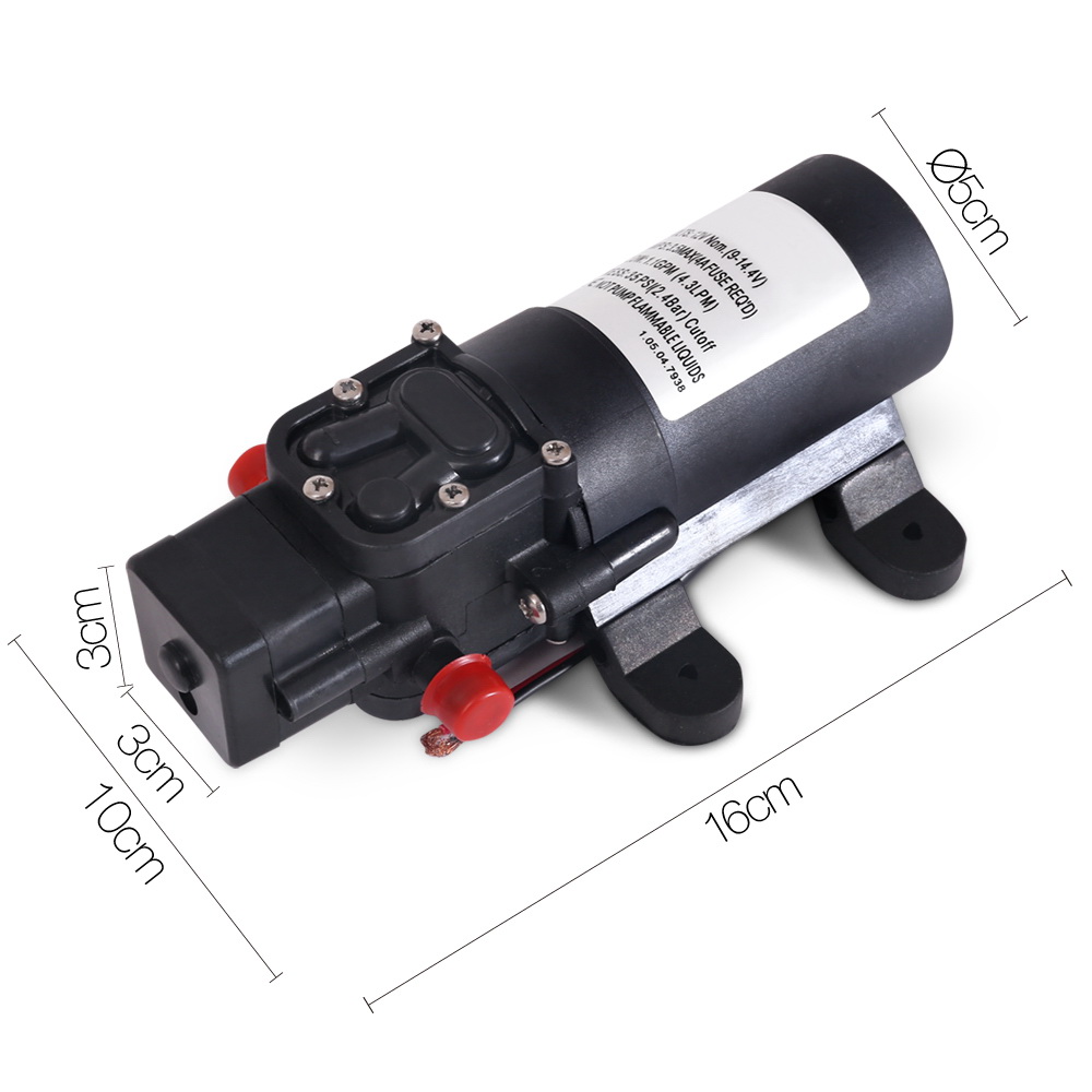 Water Pump 12V Pressure Shower 4.3L/Min - Image 2