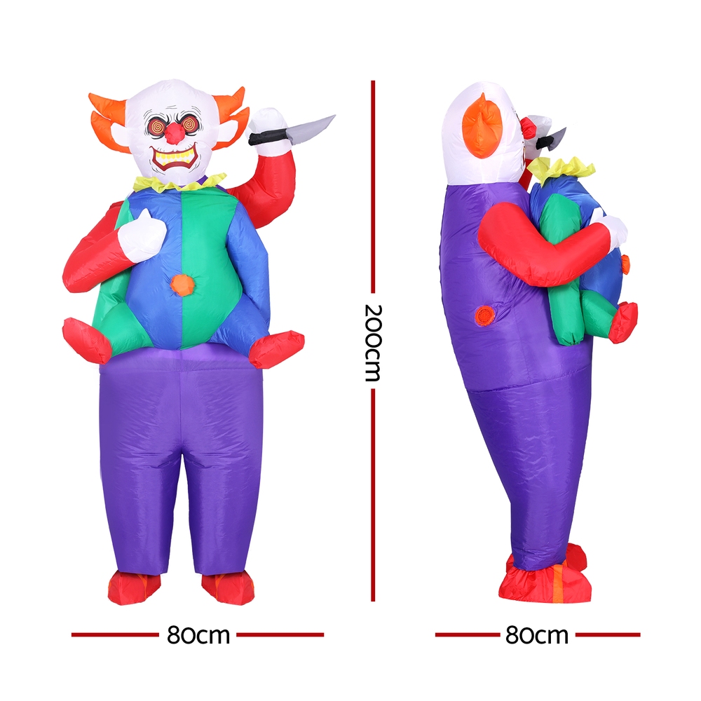 Inflatable Clown Costume Adult Suit Blow Up Party Fancy Dress Halloween Cosplay - Image 2