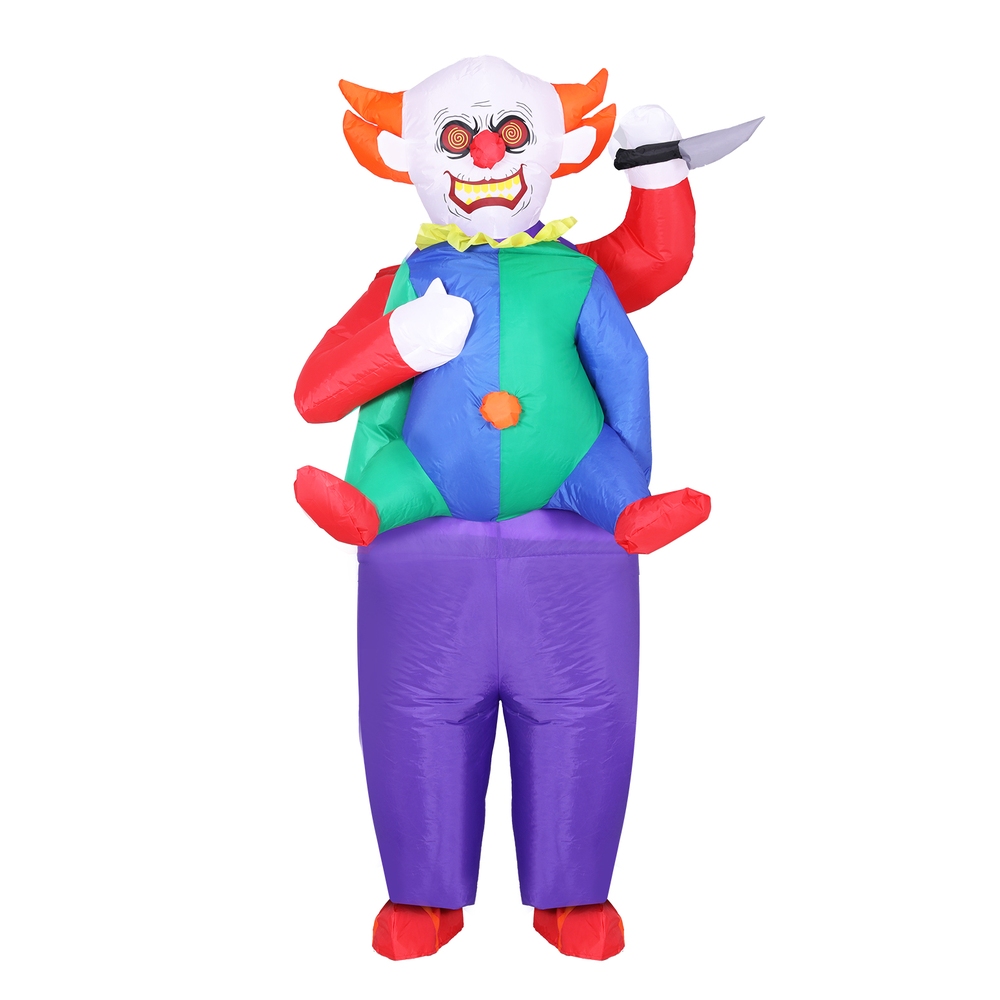 Inflatable Clown Costume Adult Suit Blow Up Party Fancy Dress Halloween Cosplay - Image 3