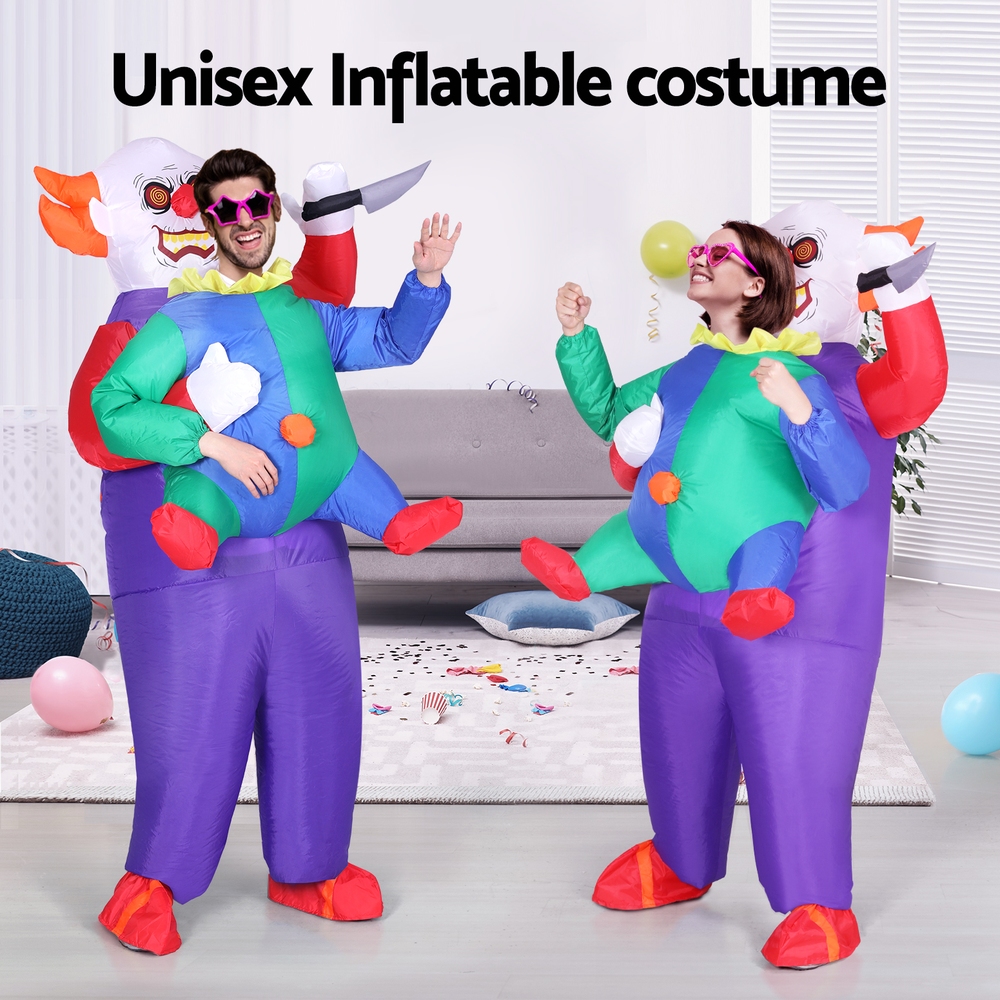 Inflatable Clown Costume Adult Suit Blow Up Party Fancy Dress Halloween Cosplay - Image 6