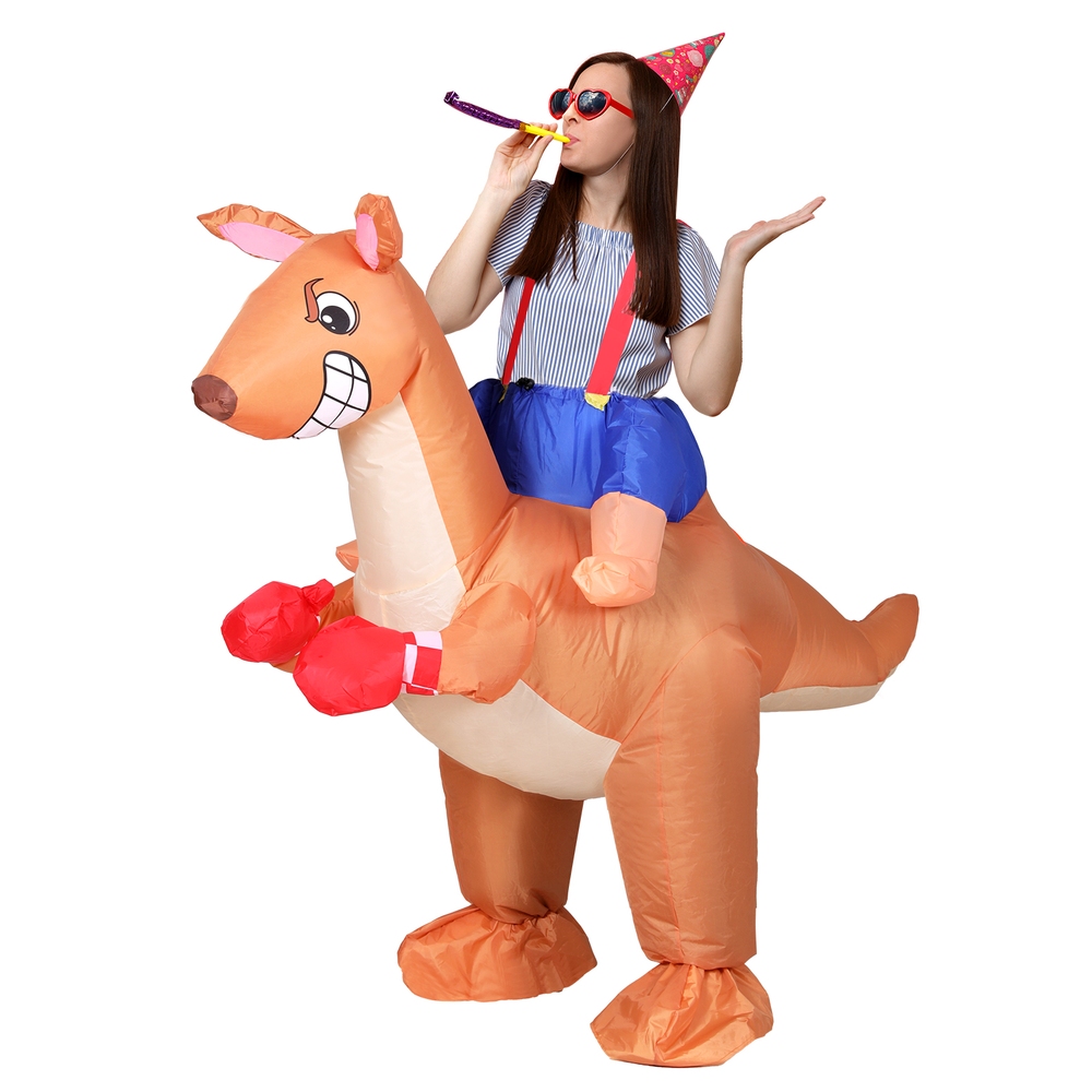 Inflatable Kangaroo Costume Adult Suit Blow Up Party Fancy Dress Halloween Cosplay - Image 1