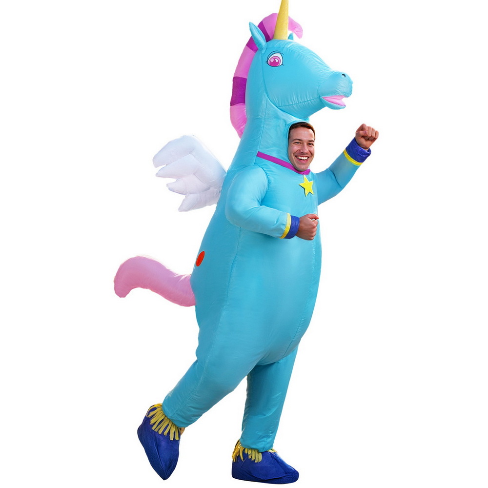 Inflatable Unicorn Costume Adult Suit Blow Up Party Fancy Dress Halloween Cosplay - Image 1