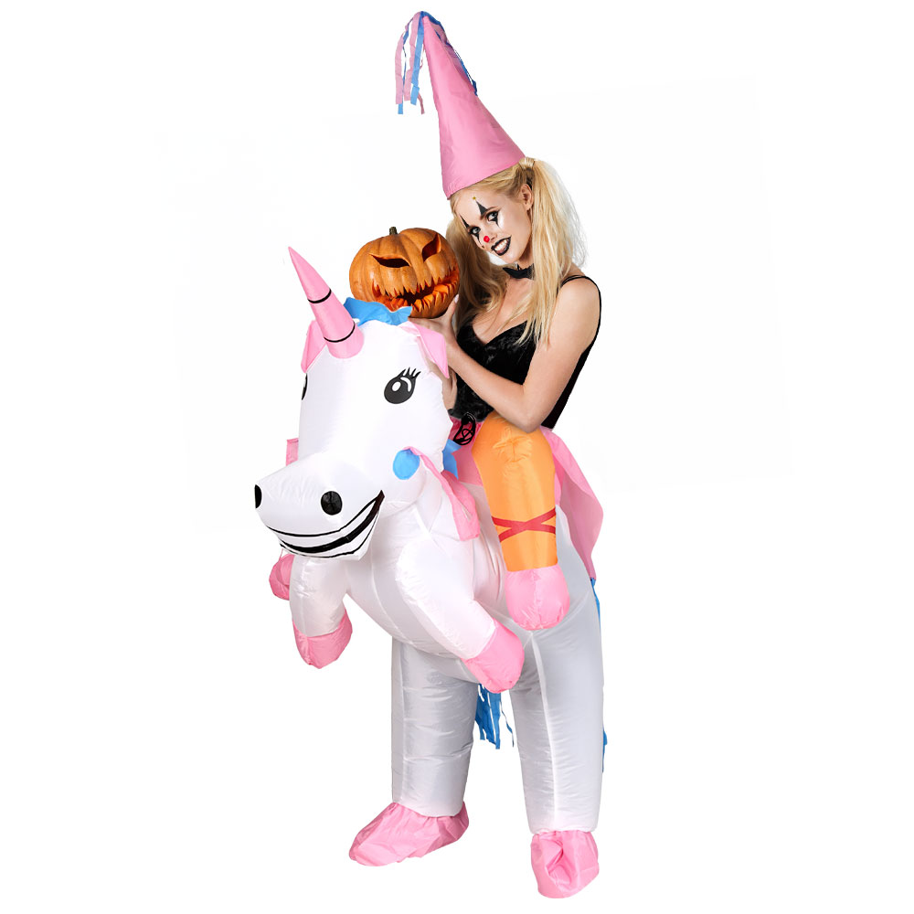 Inflatable Unicorn Costume Adult Suit Blow Up Party Fancy Dress Halloween Cosplay - Image 1
