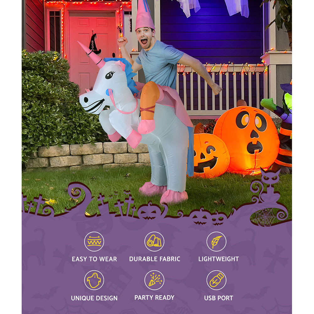 Inflatable Unicorn Costume Adult Suit Blow Up Party Fancy Dress Halloween Cosplay - Image 5