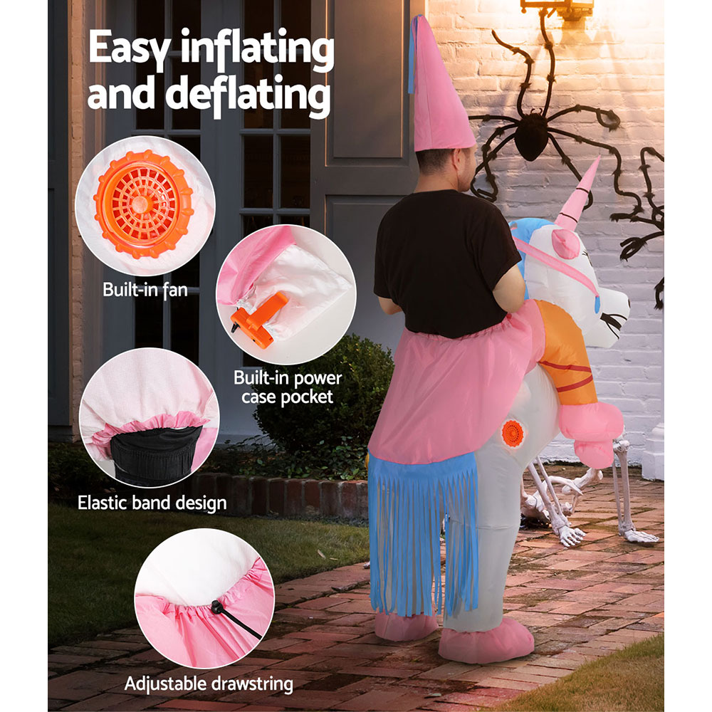 Inflatable Unicorn Costume Adult Suit Blow Up Party Fancy Dress Halloween Cosplay - Image 7