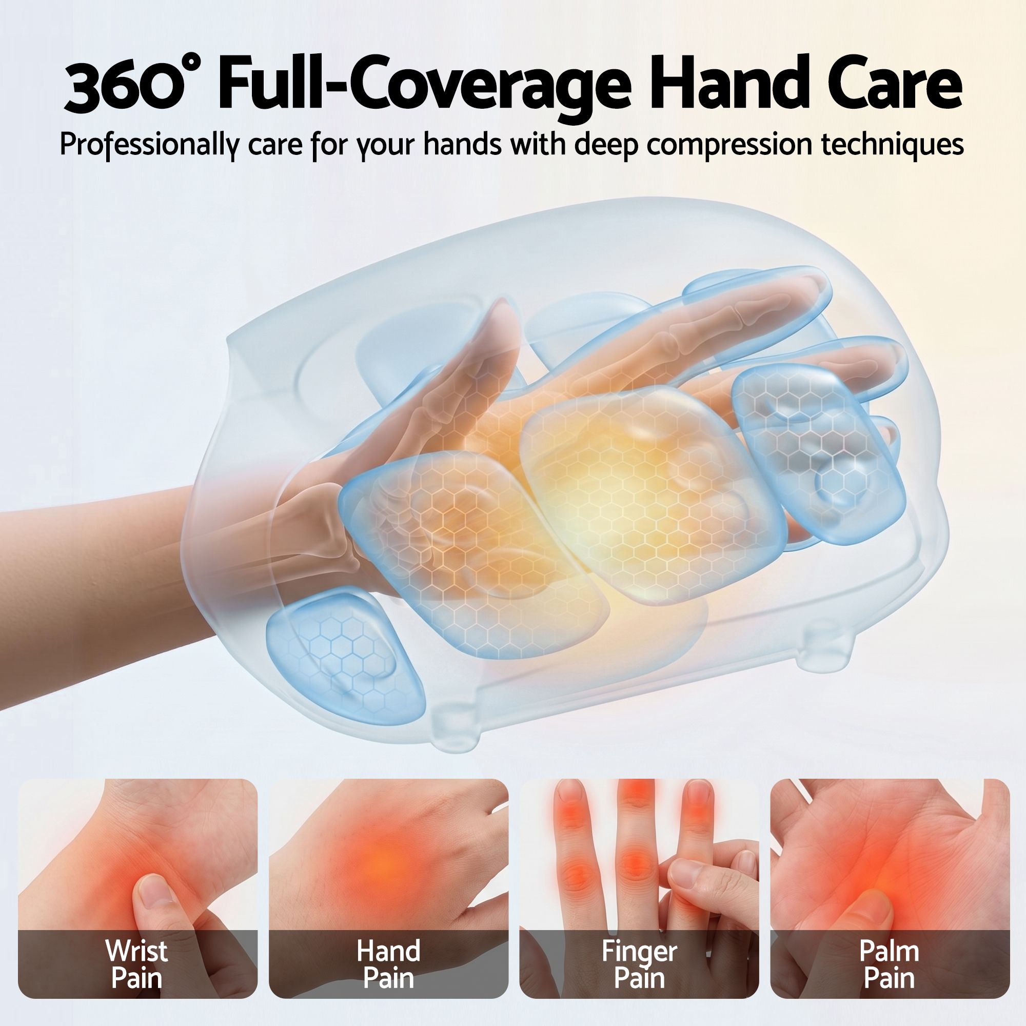 Livemor Hand Massager with Heat and Compression Cordless 3 Modes 3 Temperatures - Image 5