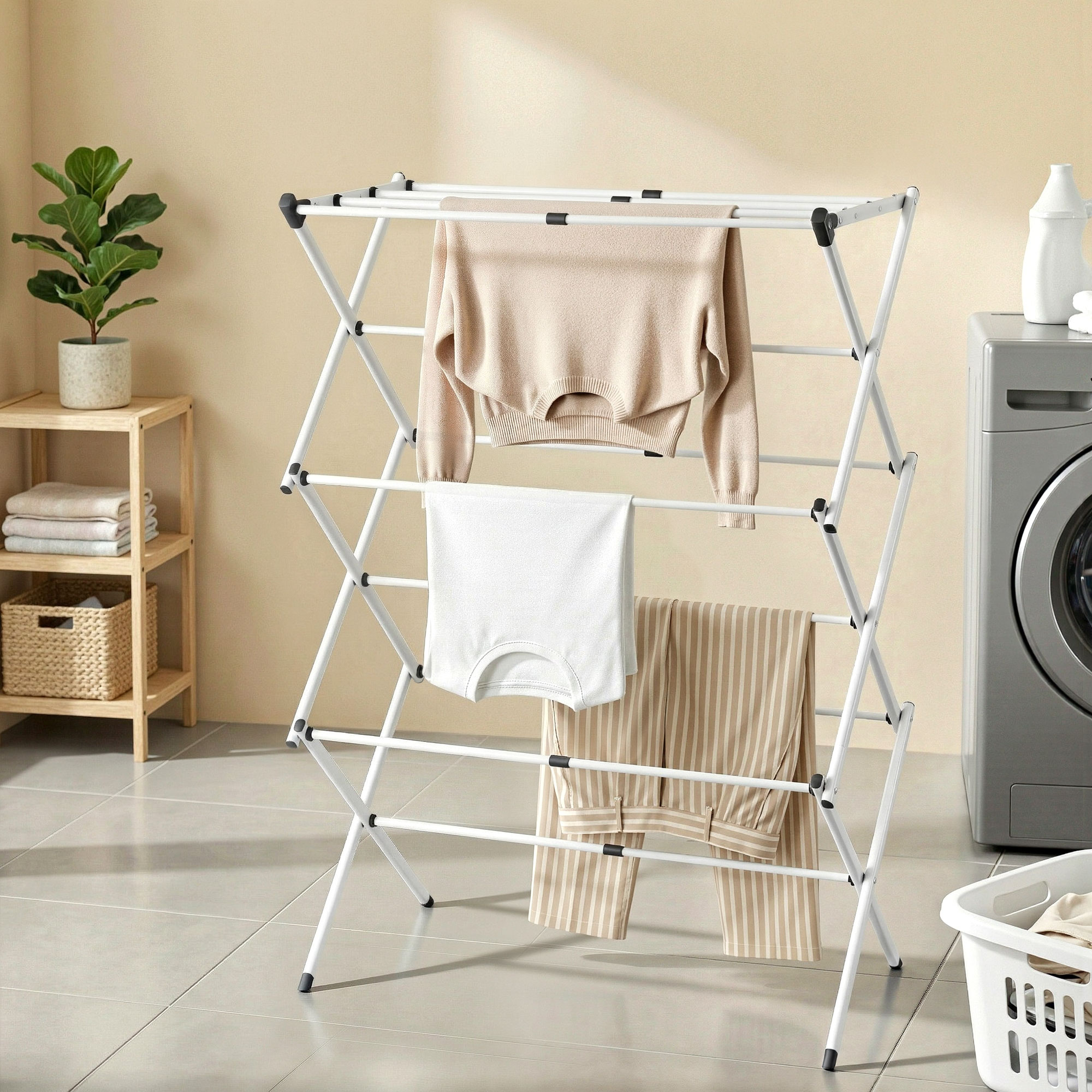 Artiss Clothes Rack Foldable Airer Drying Rack Portable No Assembly Required - Image 1