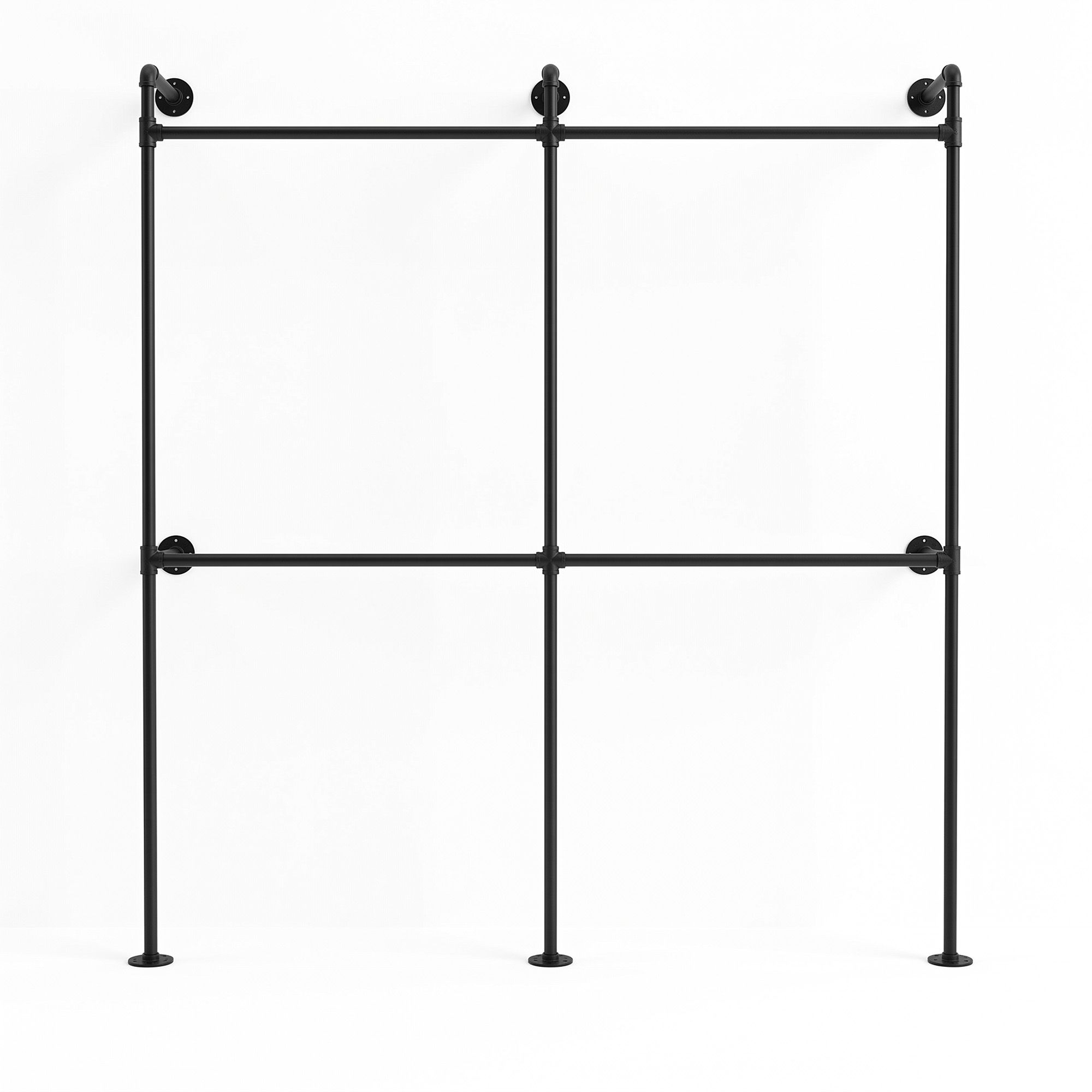 Artiss Industrial Pipe Clothing Rack Garment Clothes Display Stand Wall Mounted - Image 4