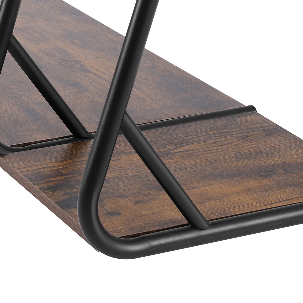Artiss Wardrobe Clothes Rack Airer 4-Tier Walnut - Image 7