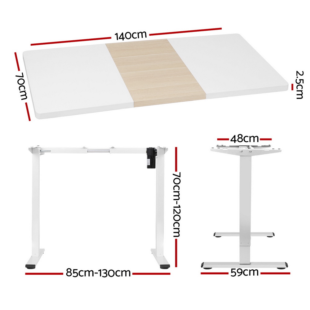 Artiss Electric Standing Desk Sit Stand Desks 140CM - Image 2