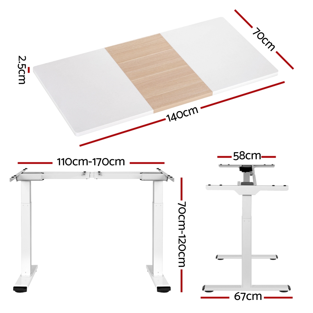 Artiss Standing Desk Motorised Dual Motor 140CM - Image 2