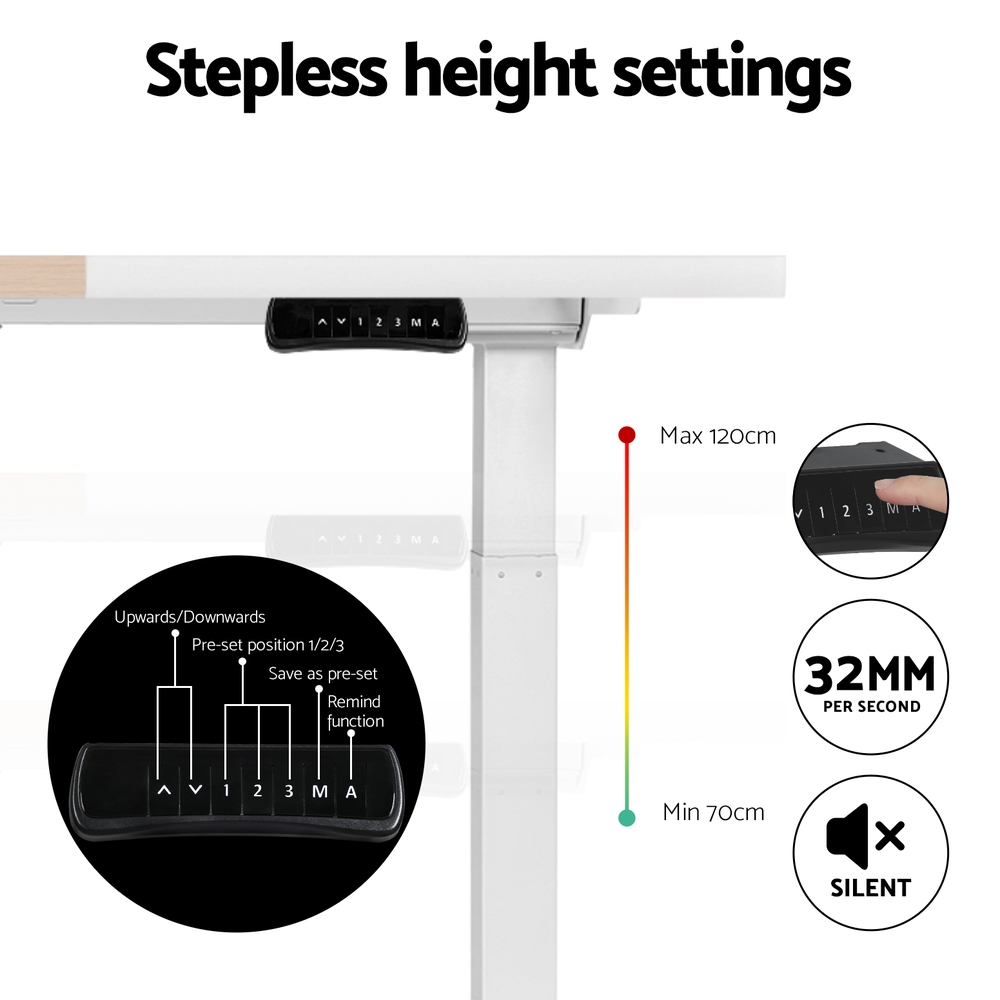 Artiss Standing Desk Motorised Dual Motor 140CM - Image 5