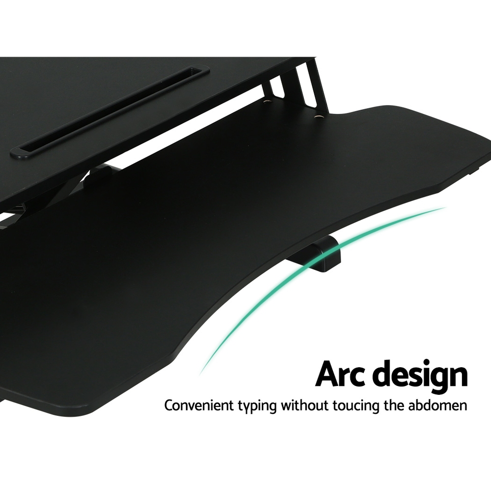 Artiss Standing Desk Riser Height Adjustable Black 80CM - Image 6