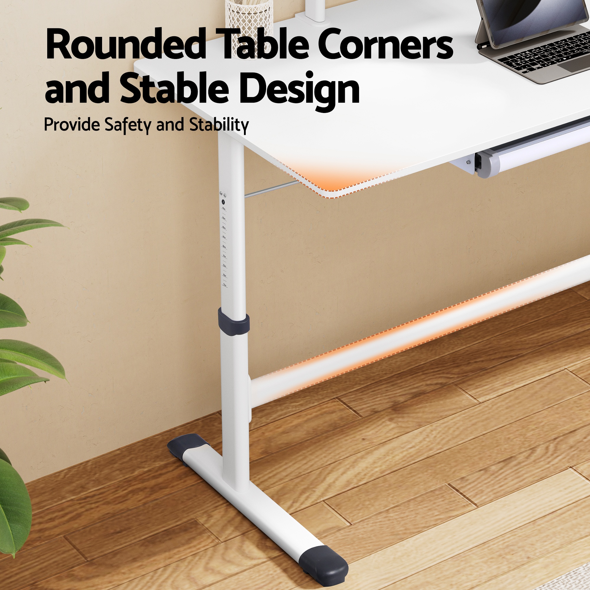 Artiss Standing Desk Height Adjustable Workstation Computer Desks Study 120CM White - Image 8