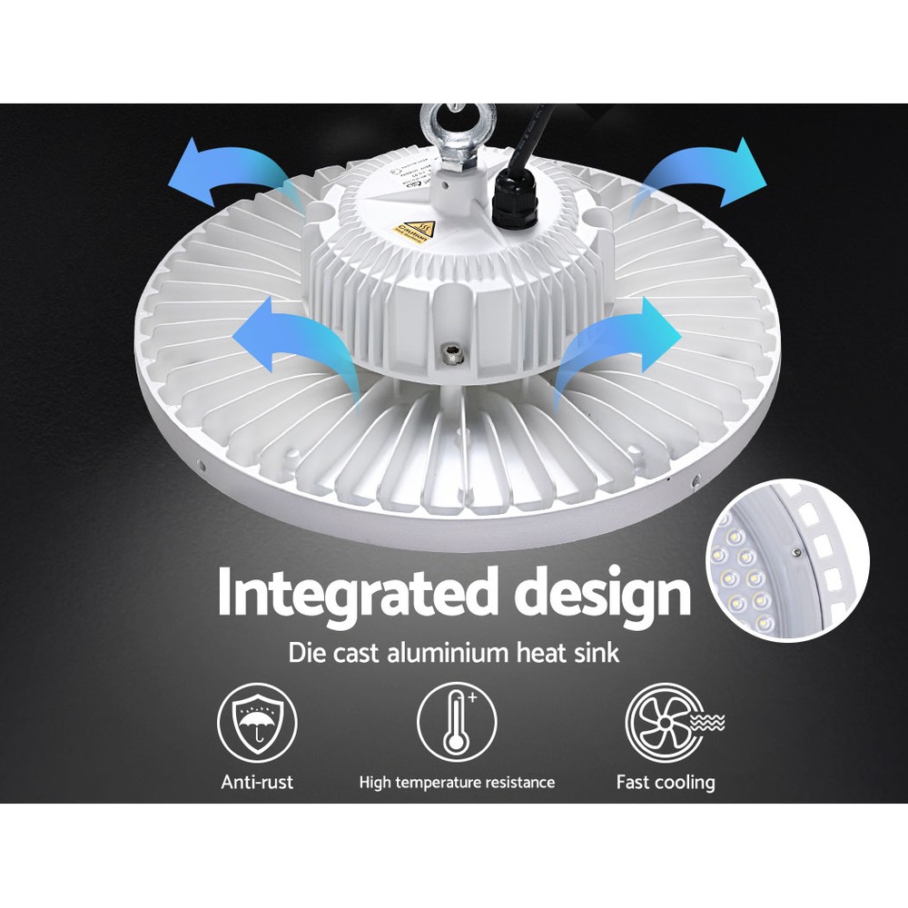 Leier LED High Bay Lights 150W UFO Industrial Shed Warehouse Factory Lamp White - Image 6