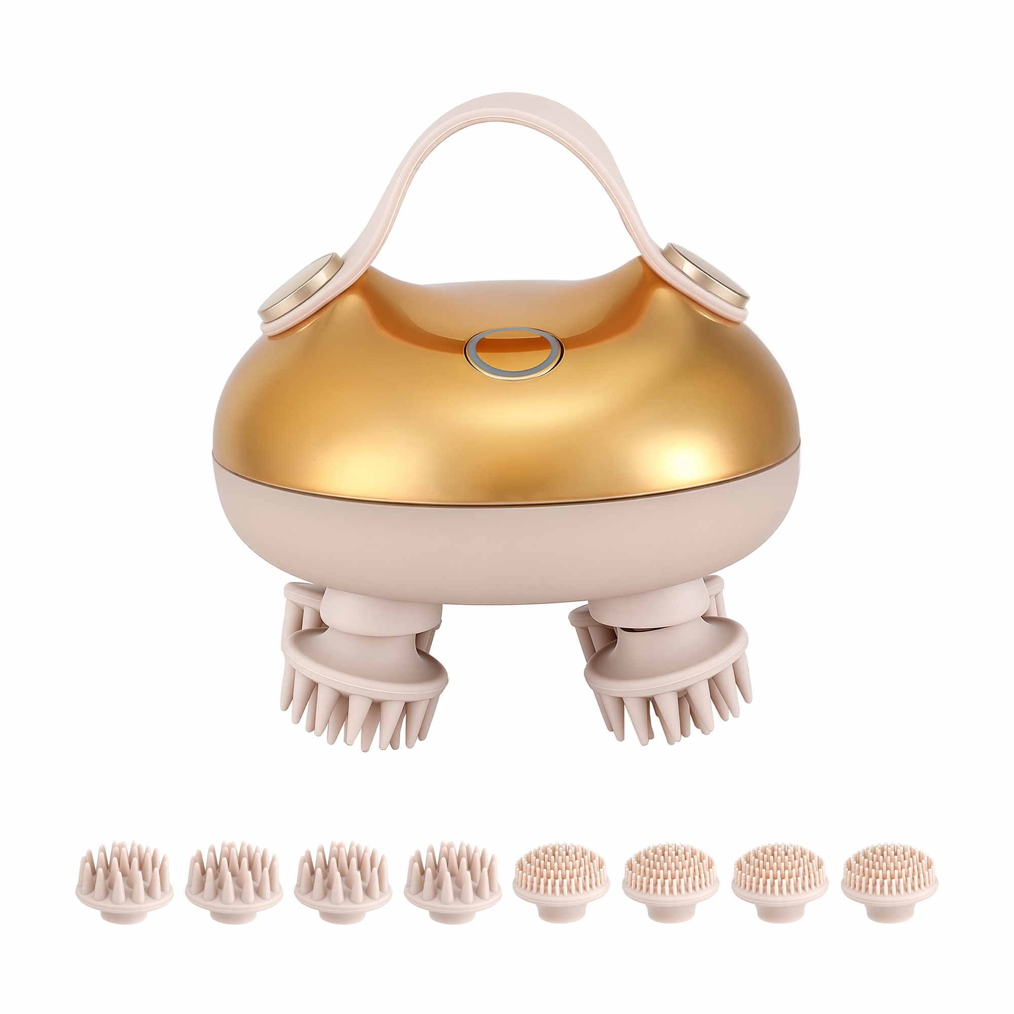 Livemor Scalp Massager Kneading Head Massager Scalp Stress Relax Portable Rechargeable Hair Massager Shower Massage Waterproof Cat Massager Scratcher, Gift for Mom Dad - Image 3