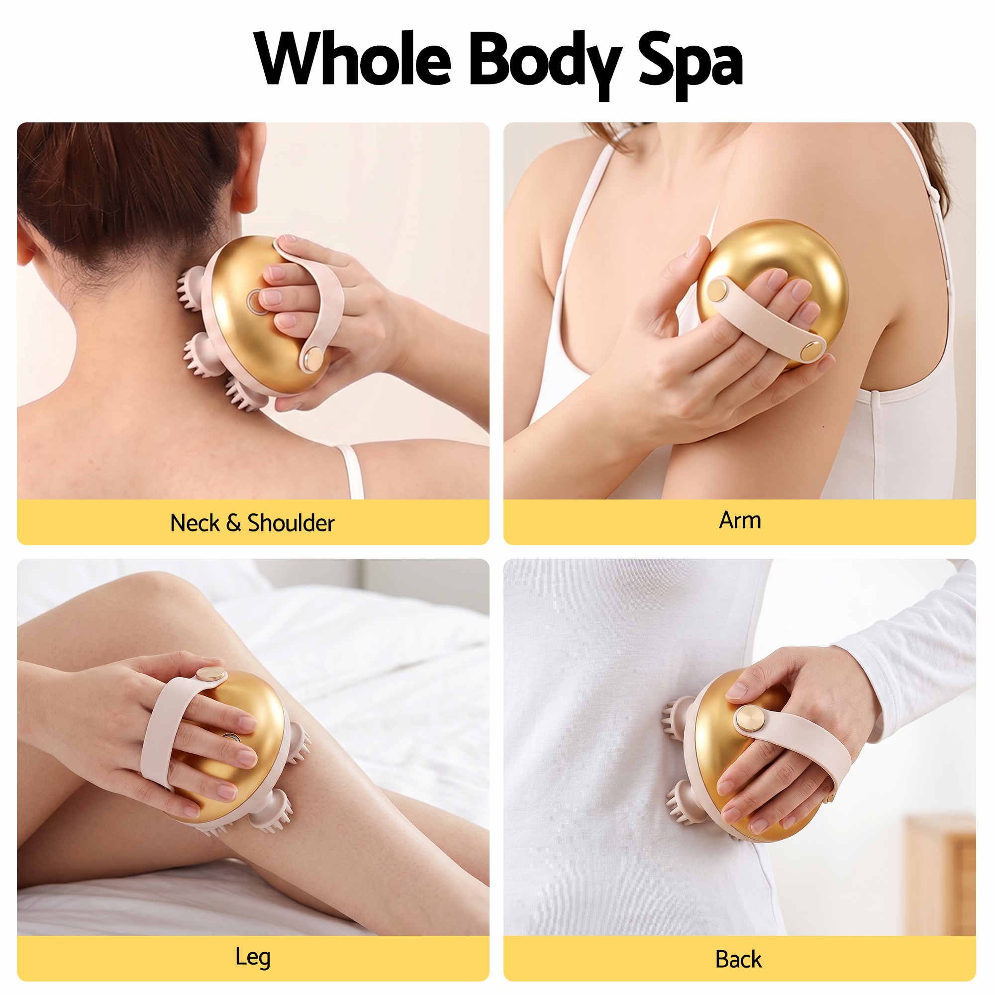 Livemor Scalp Massager Kneading Head Massager Scalp Stress Relax Portable Rechargeable Hair Massager Shower Massage Waterproof Cat Massager Scratcher, Gift for Mom Dad - Image 6