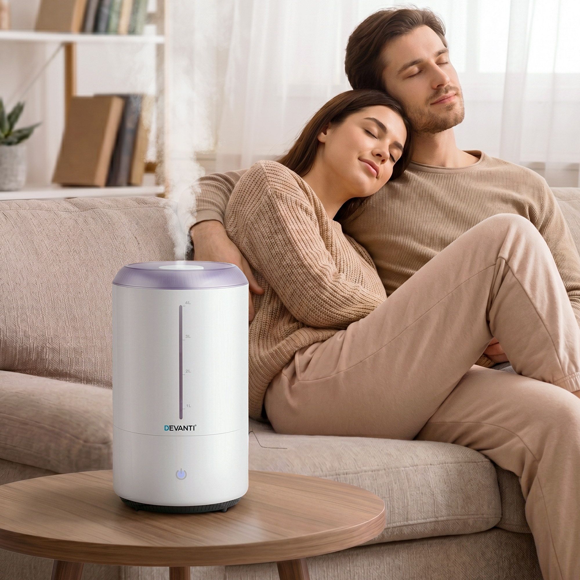 Devanti Ultrasonic Humidifier Aroma Diffuser Top Fill Quiet Bedroom 4L White - Image 8