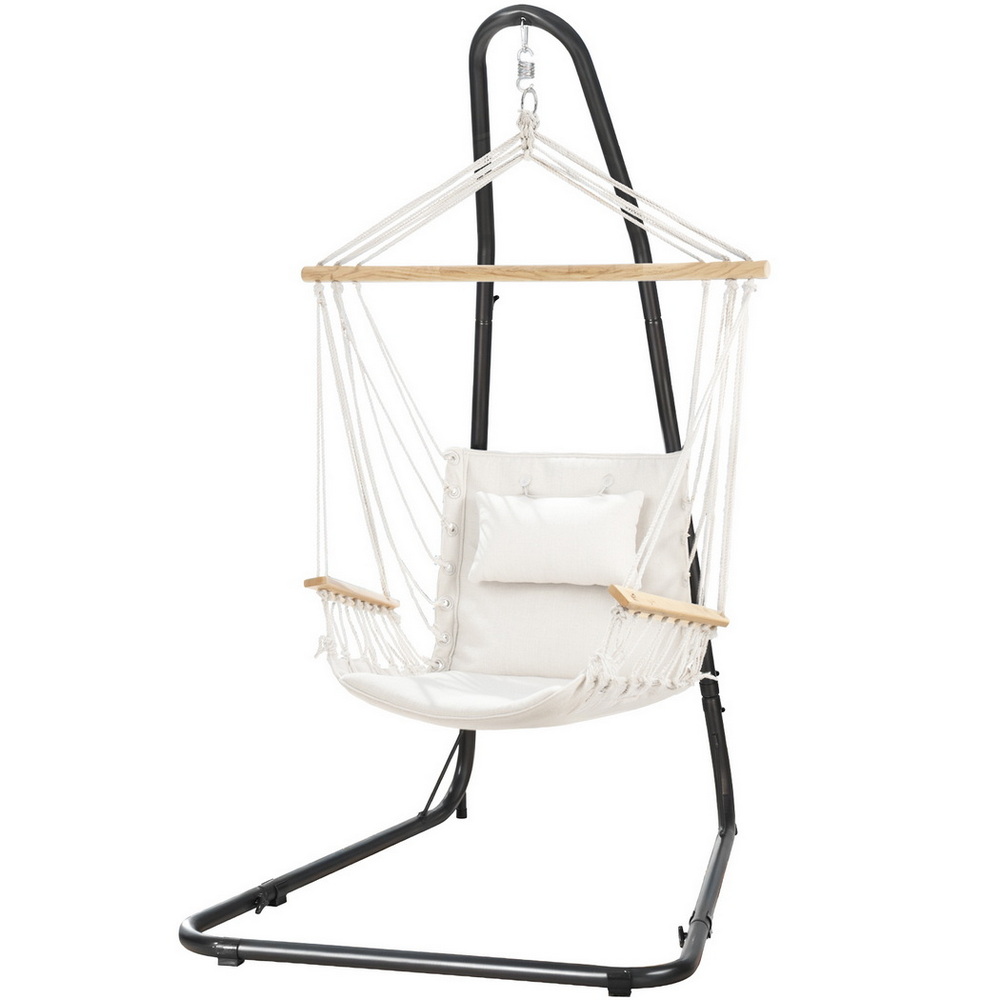 Gardeon Hammock Chair with Heavy Duty Steel Stand - Image 1