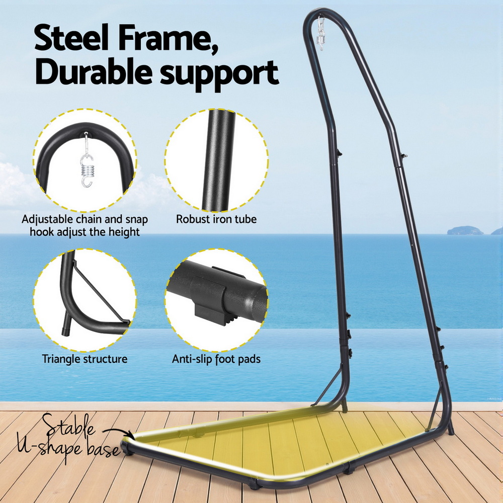 Gardeon Hammock Chair with Heavy Duty Steel Stand - Image 5