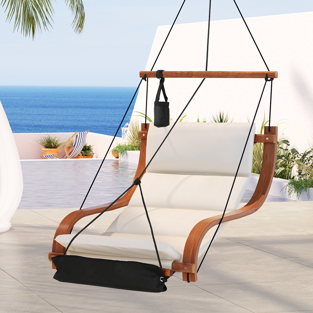 Gardeon Hammock Chair Wooden Hanging Indoor Outdoor Lounge Patio - Image 5