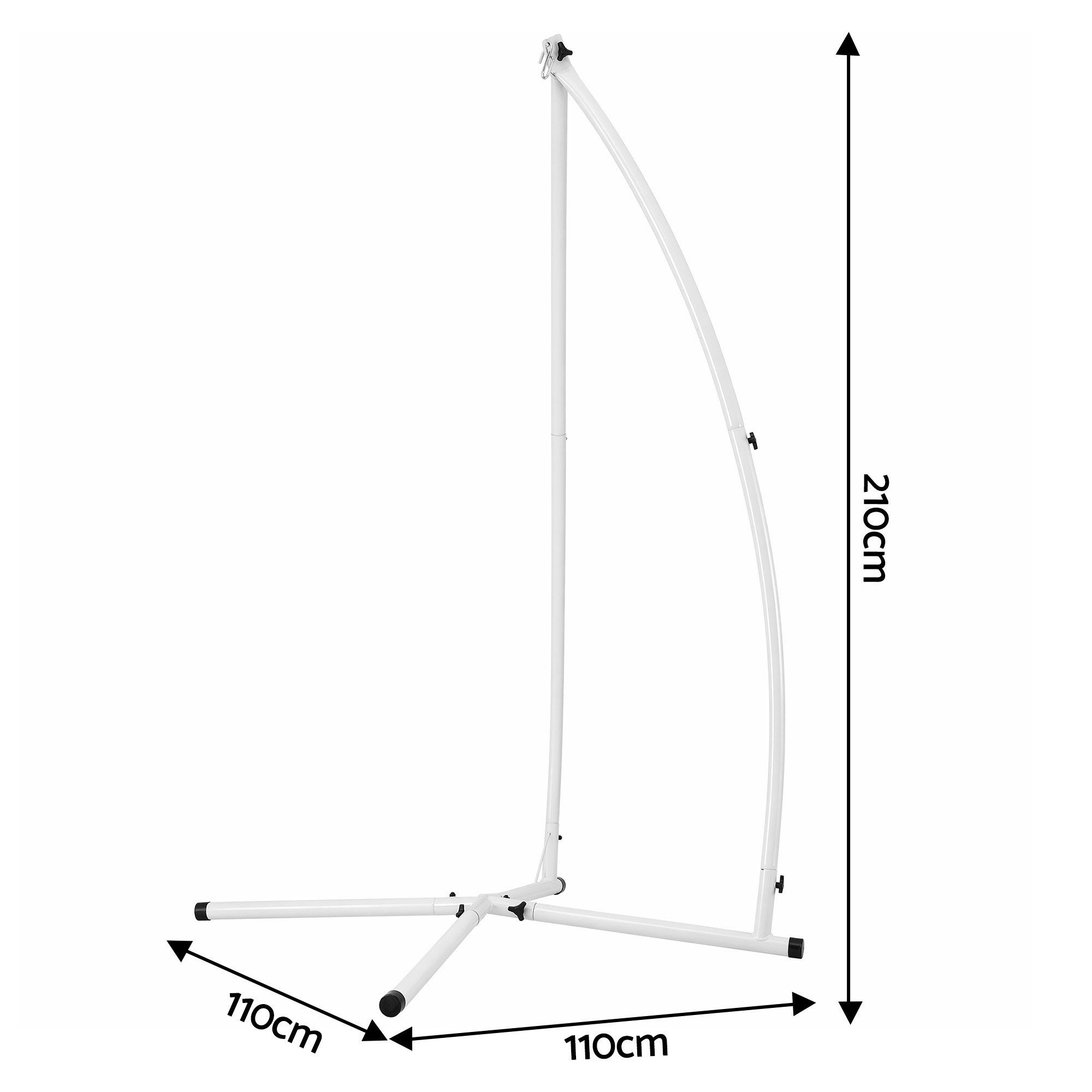 Gardeon Hammock Stand 150kg Capacity White Steel Frame for Hanging Chairs - Image 2