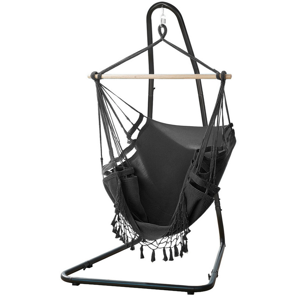 Gardeon Hammock Hanging Chair with Steel Stand - Image 1
