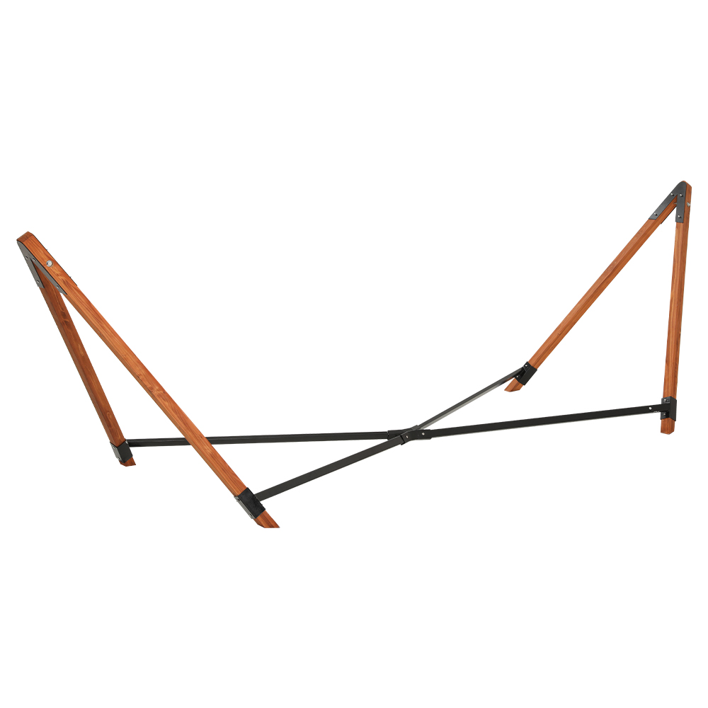 Gardeon Hammock Bed Outdoor Camping Timber Hammock with Stand Grey - Image 4